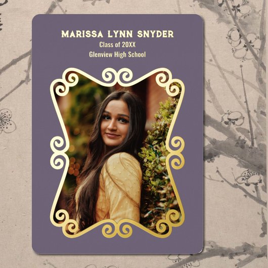 Zachte Lavendel Afstuderen Aankondiging Uitnodigen