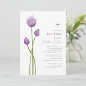 Zachte Lavendel Bubble Flowers Minimalistische Doo Kaart (Staand voorkant)