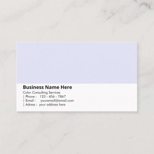 Zachte lavendel delicate dromerige kleur consultin visitekaartje (Achterkant)