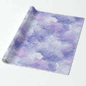 Zachte Lavendel Droom Mist Witte Abstracte Patroon Cadeaupapier (Uitgerold)