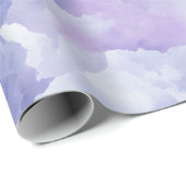 Zachte Lavendel Droom Mist Witte Abstracte Patroon Cadeaupapier (Rol Hoek)