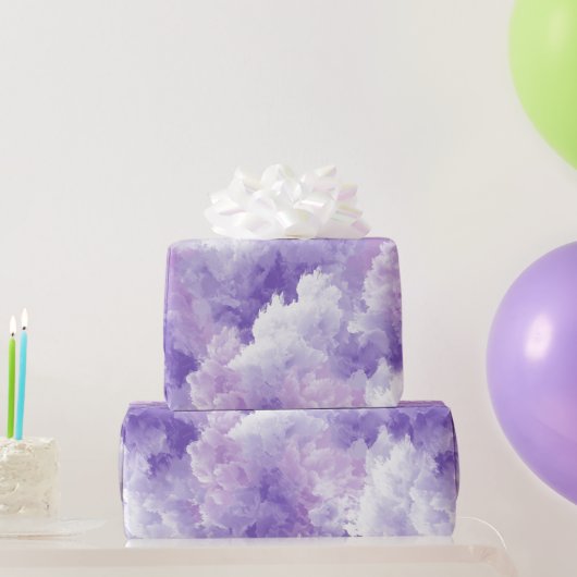 Zachte Lavendel Droom Mist Witte Abstracte Patroon Cadeaupapier (Feestgeschenken)