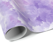 Zachte Lavendel Droom Mist Witte Abstracte Patroon Cadeaupapier (Rol Hoek)
