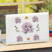 Zachte lavendel Echeveria met de hand getrokken su Sticker