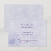 Zachte Lavendel Madelief RSVP Kaart (Voorkant / Achterkant)