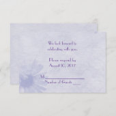 Zachte Lavendel Madeliefje RSVP Kaart (Voorkant / Achterkant)