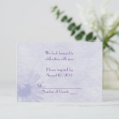 Zachte Lavendel Margriet RSVP Kaart (Staand voorkant)