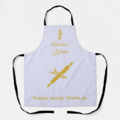 Zachte lavendel met Antiek Gold Rolling Pin & Herb Schort (Voorkant)