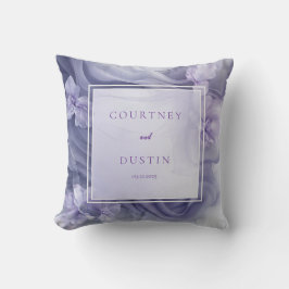 Zachte lavendel paarse chiffon stof monochroom kussen