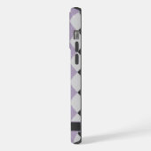 Zachte Lavendel Paarse Zwarte Argyle iPhone Hoesje (Linkerkant)