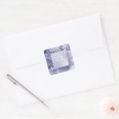 Zachte Lavendel Sheer Floral Wedding Vierkante Sticker (Envelop)