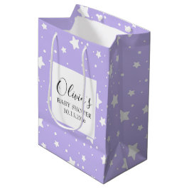 Zachte Lavendel Sterrenpatroon Medium Cadeauzakje