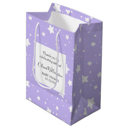 Zachte Lavendel Sterrenpatroon Medium Cadeauzakje