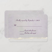zachte lavendel torn edge RSVP (Voorkant / Achterkant)