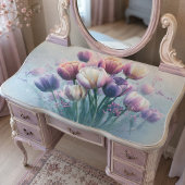 Zachte lavendel tulpenboeket decoupage tissuepapier