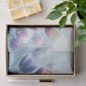 Zachte lavendel tulpenboeket decoupage tissuepapier (Geschenk)