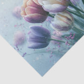 Zachte lavendel tulpenboeket decoupage tissuepapier (Detail)