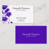 Zachte lavendel veld geïnspireerde massage therape visitekaartje (Voorkant / Achterkant)