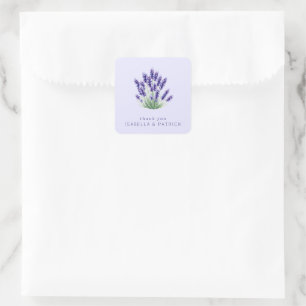 Zachte Lavendel Waterverfboeket Vierkante Sticker