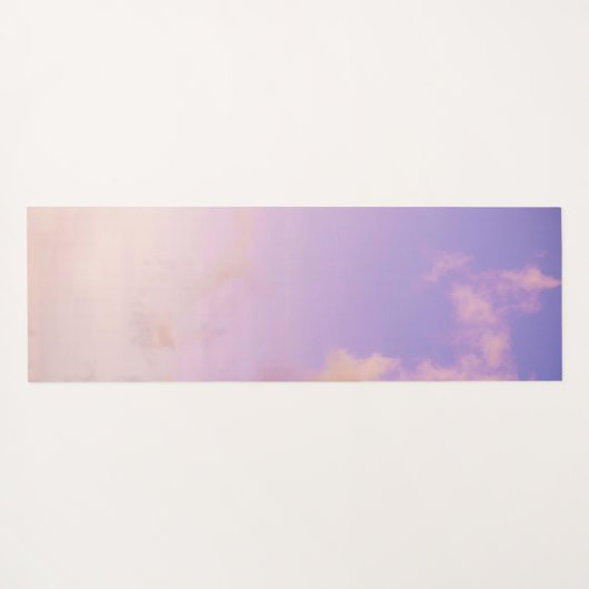 Zachte Lavendel Zonsondergang Wolken Yogamat (Achterkant (horizontaal))