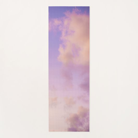 Zachte Lavendel Zonsondergang Wolken Yogamat (Voorkant)