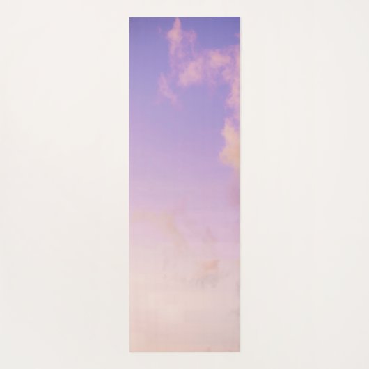 Zachte Lavendel Zonsondergang Wolken Yogamat (Achterkant)