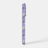 Zachte lavendelbloem witte bloemmotief iPhone hoesje (Rechterkant)