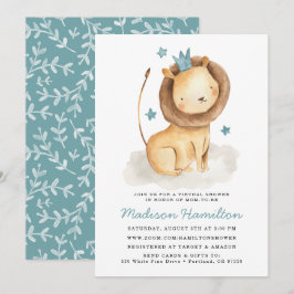 Zachte Leeuw Virtuele Baby Shower Uitnodiging