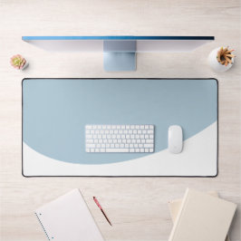 Zachte leien blauw vloeiende witte golf onderkant  bureaumat