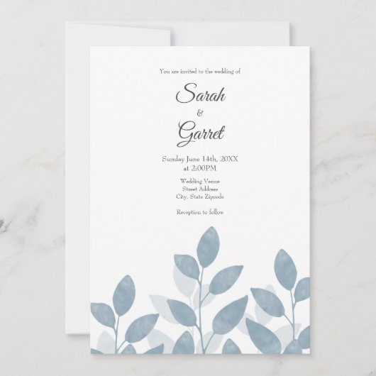 Zachte leisteen Waterverf verlaat Kaart (Voorkant)