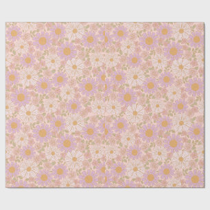 Zachte Lente Bloemen Boho Inpakpapier