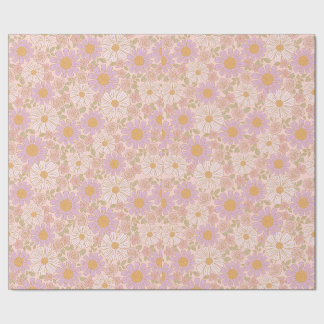 Zachte Lente Bloemen Boho Inpakpapier