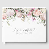 Zachte lente bloemenbruiloft gastenboek (Voorkant)