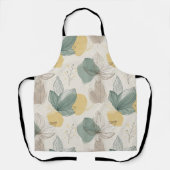 Zachte lente botanische all-over print apron schort (Voorkant)