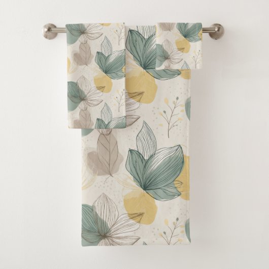 Zachte lente botanische handdoek (Insitu)