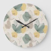 Zachte lente botanische wandklok (Voorkant)