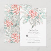 Zachte Lente Zomer Bloemige Groene Begroeiing RSVP (Voorkant / Achterkant)