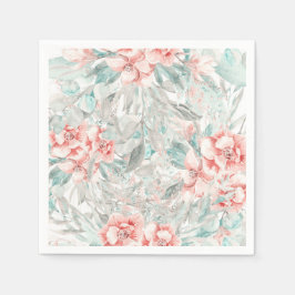 Zachte Lente Zomer Bloemrijke Groene Elegante Brui Servet