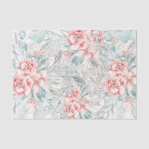 Zachte Lente Zomer Bloemrijke Groene Elegante Trou Tissuepapier