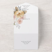 Zachte lentekleuren Bloemen All In One Uitnodiging (Buitenkant)