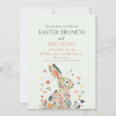 Zachte Lentekonijn Brunch Kaart (Voorkant)