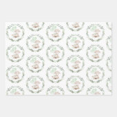 Zachte lentellab pasteelgroen Eucalyptus Wreate Inpakpapier Vel (Voorkant 3)