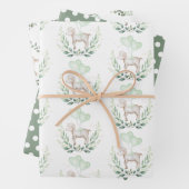 Zachte lentellab pasteelgroen Eucalyptus Wreate Inpakpapier Vel (In situ)