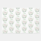 Zachte lentellab pasteelgroen Eucalyptus Wreate Inpakpapier Vel (Voorkant)