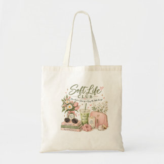 Zachte Leven Club Zelfzorg Bloemige Boodschappenta Tote Bag