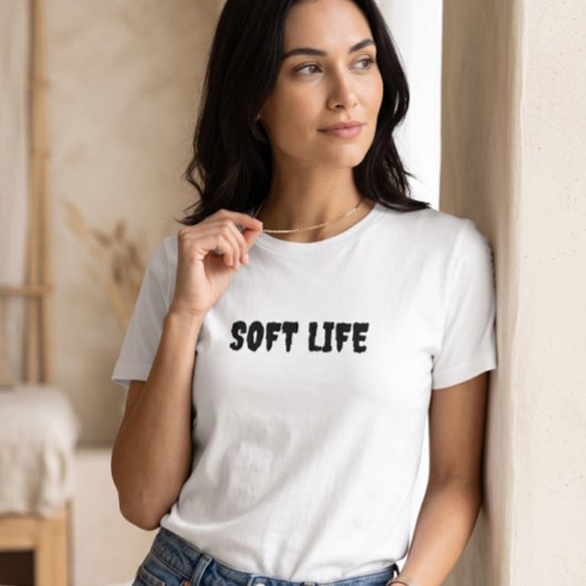 Zachte Leven Esthetisch Wit Grafisch T-Shirt | Min