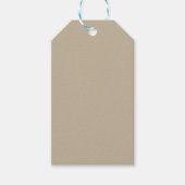 Zachte Licht Beige Achtergrond – Trouwontwerp Cadeaulabel (Voorkant)