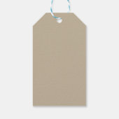 Zachte Licht Beige Achtergrond – Trouwontwerp Cadeaulabel (Achterkant)