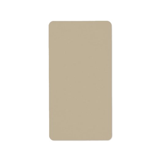 Zachte Licht Beige Achtergrond – Trouwontwerp Etiket (Voorkant)