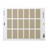 Zachte Licht Beige Achtergrond – Trouwontwerp Etiket (Full Sheet)